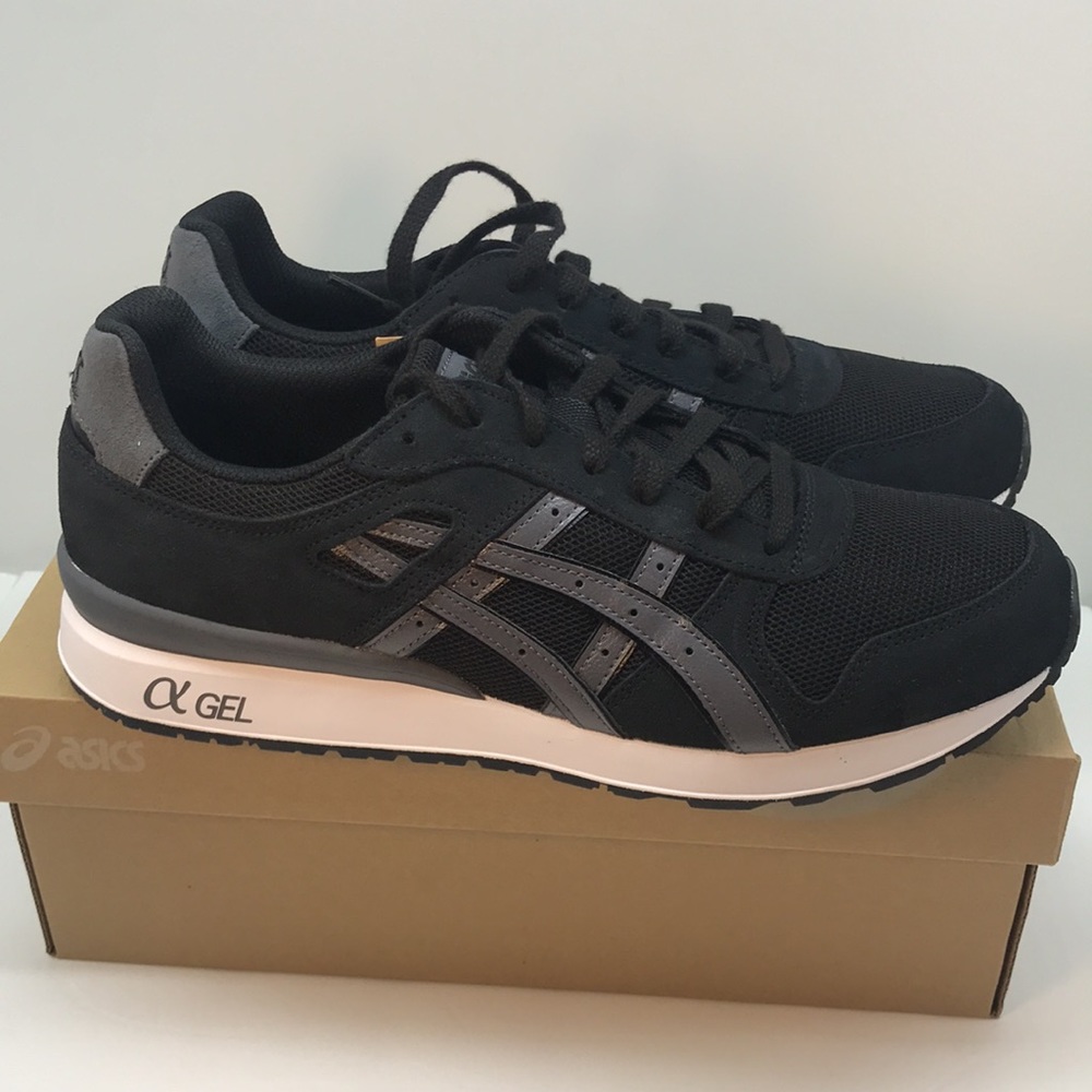 ASICS  MENŚ GT-II  SNEAKER SIZE 10.5  BLACK/ CARRIER GREY